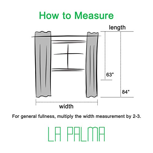 LA PALMA Blackout Curtains - Pack of 2 Panels for Bedroom - Image 6