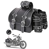 satteltaschen yamaha virago 125 [Hochdichtes integriertes PVC-Leder] Die Motorrad-Seitentasche aus Leder besteht aus hochwertigem integriertem hochdichtem PVC-Material, das stärker und langlebiger als allgemeine synthetische Materialien ist und eine lange Lebensdauer hat. Die spezifischen Eigenschaften sind wie folgt: kratzfest, sonnenfest, wasserdicht, nicht leicht zu biegen, gute Flexibilität und einfache Pflege.