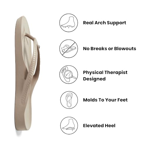 Image of Archies Arch Support Flip Flops for Men & Women - Orthotic Sandals for Plantar Fasciitis Relief - Lightweight, Cushioning, Shock-Absorbing Thong Sandals for Walking, Foot Pain & All-Day Comfort
