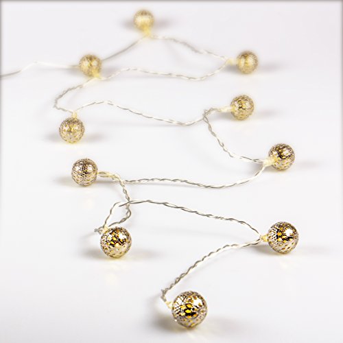 SnowEra LED Decoración de mesa Antiguo de bola de luz cadena