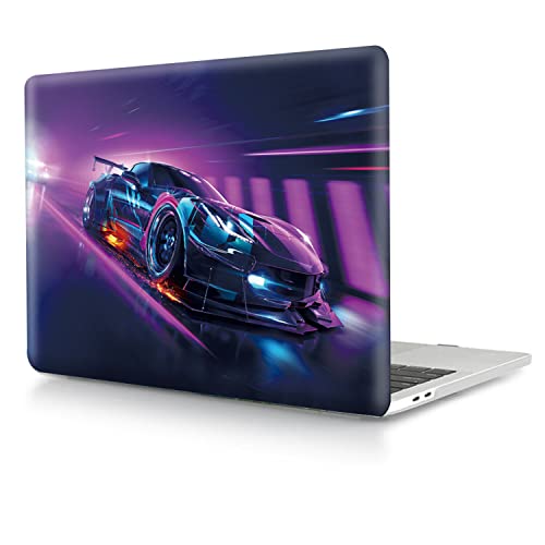 Coque MacBook Pro 14 M4 A3112 rigide antichoc JZ Sports Car et membrane de clavier