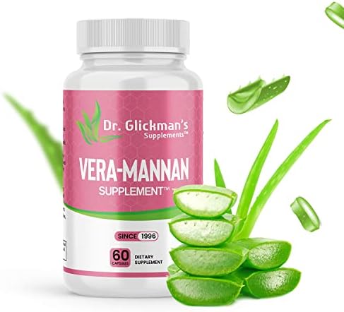 Dr. Glickman’s Supplements, Vera-mannan Aloe Vera Supplement, 1 Bottle, 60 Capsules