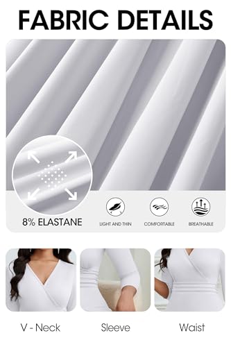Image of CLOCOR Maxi Dress for Women Long Summer Short Sleeve Evening Formal V Neck A Line Dresses Wedding Guest Empire Waist Elegant