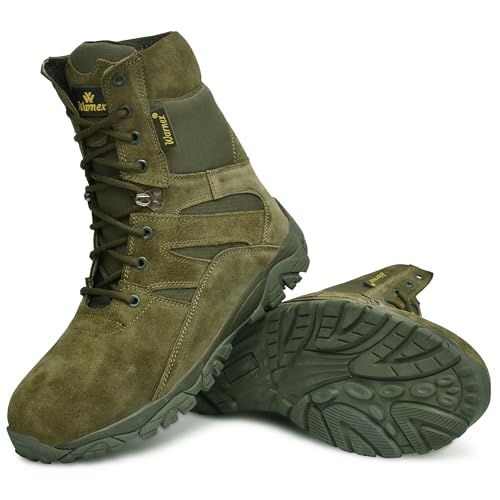 Image of Rapid Response Army & Tactical Boot for Men | Side Zip Genuine Leather Lightweight Combat Military Boots | Anti-Skid Outsole | Breathable & Durable