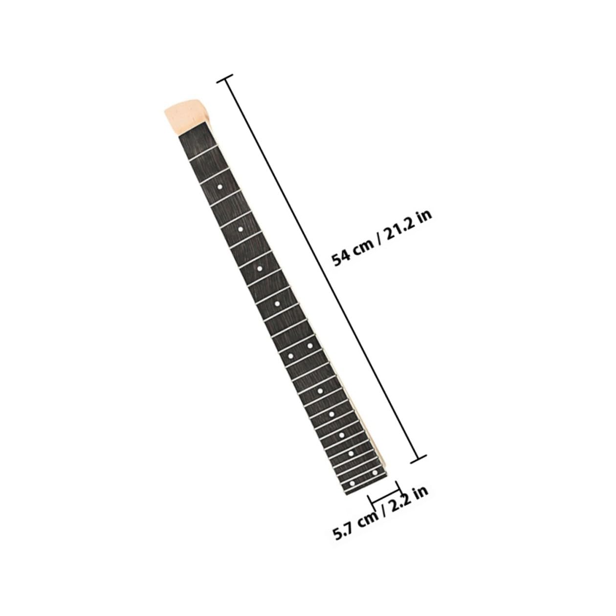Gitarrenhals Satz für Kopflose 6-saiten E-gitarren Gs810 Schwarz | 1 Satz, mit Gitarrenbrücke und Sattel, Metall Holz Ausführung, Leicht zu Lagern und Verschleißfest