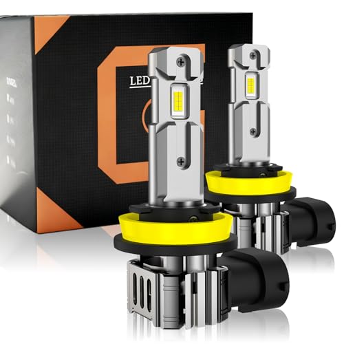 Pacify 2 Pack H11/H8/H9 LED Headlight Bulb 40000LM, 700% Super Bright Light Bulbs 6500K Xenon White, Plug and Play Mini Size H11 H8 H9 LED Bulbs for Car Headlights (H11 H8 H9)