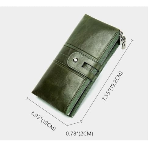 Women's Wallets, Genuine Leather Business Wallets, Blocking Wallet, Money Organisers, Money Clips (Size : Red)4