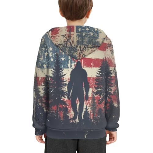 Image of WELLFLYHOM Boys Hooded Sweatshirts Hoodie Pullover Cool Graphic Crewneck Blouses Size 6-16