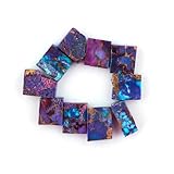 CRYSTALINES 10pcs Natural Raw Purple Copper Turquoise Gemstones, DIY Jewelry Making, Wholesale Bulk Loose Supply, Healing Crystals, Gem Collection, Rough Stones, Hand-Craft, Wire Wrapping