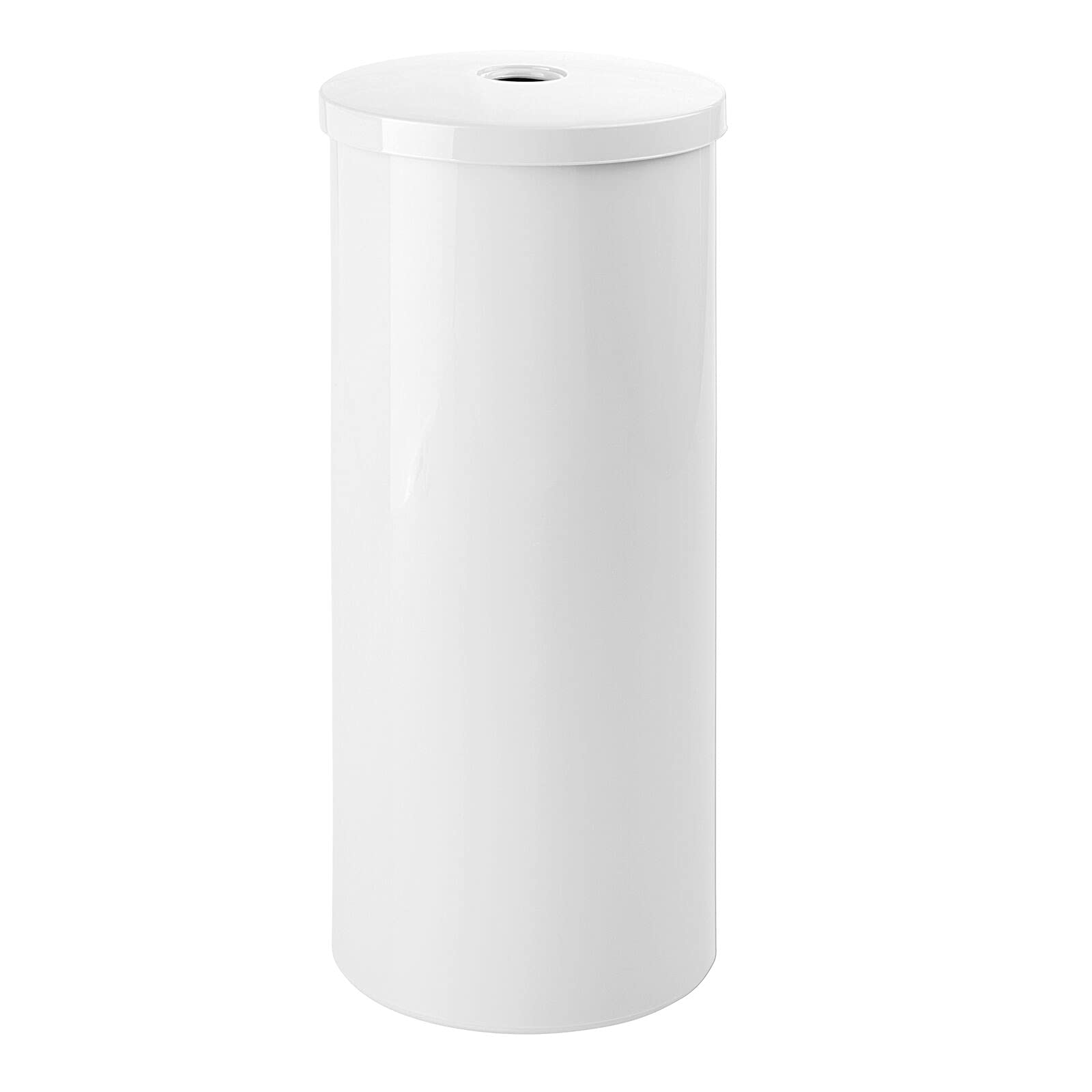 MDesign Toilettenpapier-Organizer Mit Deckel – Für 3 Rollen, Weiß, 36,7 Cm Hoch