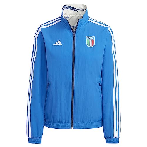 Veste Adidas Italie Coupe Femme Bleu S Vêtement Sport Football Coupe-Vent