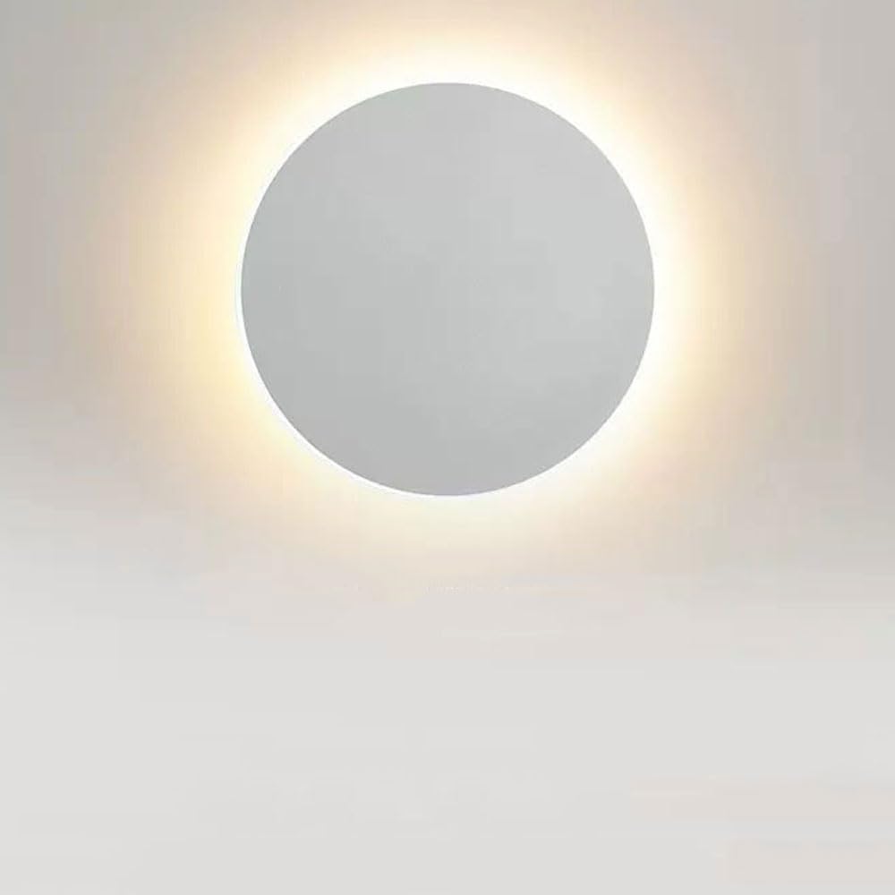 Lampada da comodino moderna per corridoio, luce notturna, applique da parete a LED, per corridoio interno, con paralume in metallo dal design minimalista e rotondo, con lampada da parete in ac