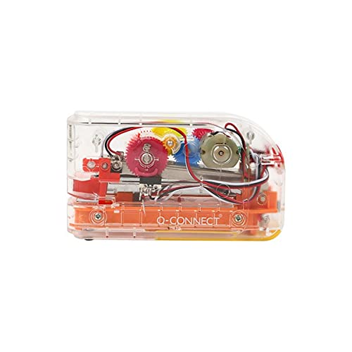 GRAPADORA ELECTRICA Q-CONNECT PLASTICO TRANSPARENTE MECANISMO DE COLORES CAPACIDAD 20 HOJAS USA GRAPAS