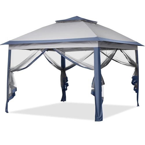 GDY 11x11 Pop Up Canopy Tent, Outdoor Canopy with Netting, Outdoor Gazebo for Backyard,...