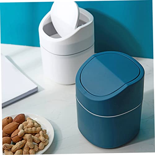 Mini caneca de basura con tapa basculante para escritorio miniatura 5
