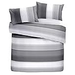 Fusion Duvet Cover and Pillow Case, 52% Polyester / 48% Cotton, Grey, Single