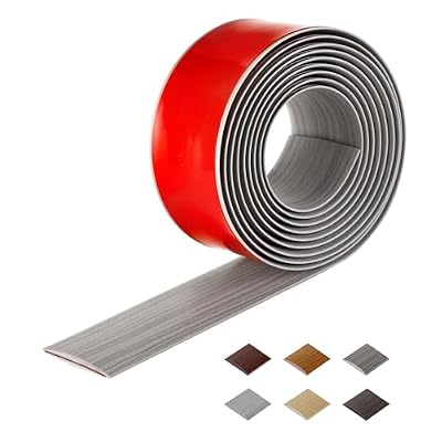 Bnell Floor Transition Strip Self-Adhesive Vinyl Laminate 2" Flat Divider Strip for Joining Floor Gaps and Doorway Transitions (6.56Ft, 5cm, Ash Wood Grain)