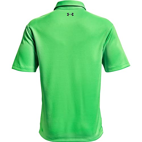 Image of Under Armour Men's Tech Golf Polo, Stadium Green (341) /Pitch Gray, X-Small