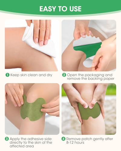 MYMULIKE 52 Count Knee Patches, Warming Herbal Patches for 8H Long Lasting Reducing of Joint Uncomfortable, Wormwood Extract Sticker for Knee, Back, Neck, Shoulder - Thumbnail 7
