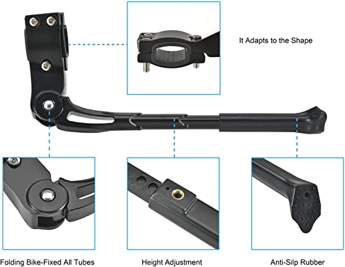 Leichten Adjustable Bicycle Kickstand For Adults Bike Storage Aluminum Alloy Bike Kick Stand, 26" 27.5" 28" 29" 700C Mountain Bike/Road/City Bike #TOP4