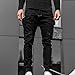 tuduoms Men's Fashion Athletic Joggers Pants Slim Fit Workout Sweatpants Trousers Cotton Cargo Pants Gym Running Long Pants Black