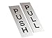 Metal Push Pull Door Signs | 1.5
