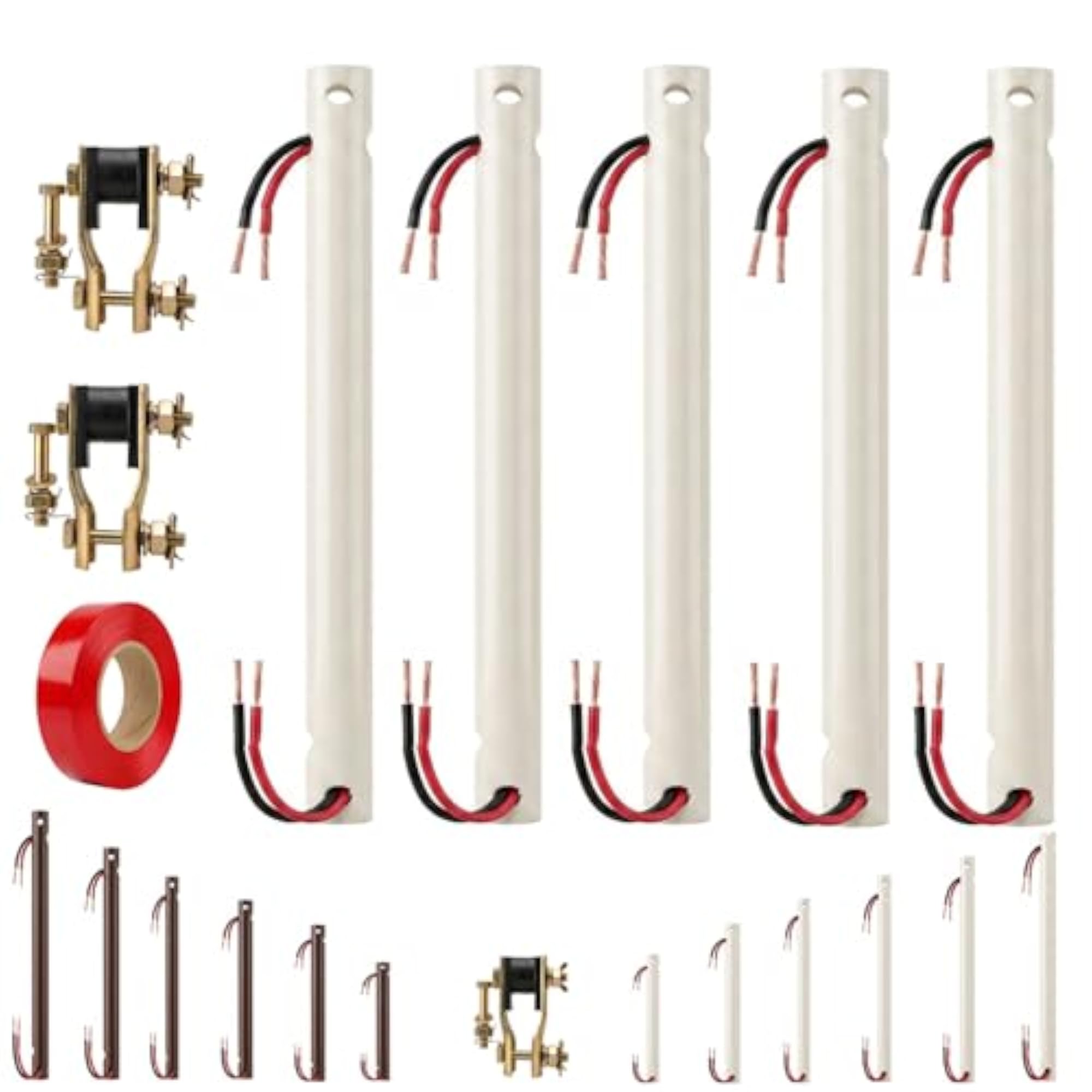 Ceiling Fan Hanging 15 Inch Metal Rods, Pack of 8