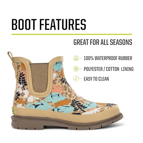 Image of Western Chief Women's Waterproof Pull-On Chelsea Rain Boot with Fun Prints | Ladies slip-on ankle boots with rubber sole, cushioned EVA insole, built for wet days and styled for any occasion