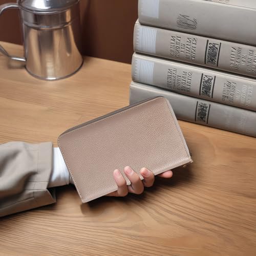 Blocking Beige Pu Leather Wallet For Women, Multi-Functional With Cardholder And Passport Slot4