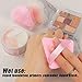 Ocim 10Pcs Triangle Powder Puffs for Face Powder,Soft Velour Triangular Beauty Puff,Makeup Pressed,Baking & Setting Powder Sponge Applicator Pads with Case,Black