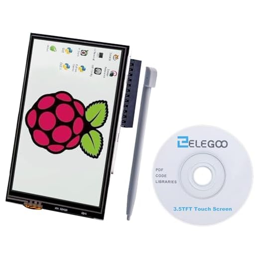 ELEGOO Touch Screen per Raspberry Pi LCD da 3,5 pollici, Display TFT 480x320 per Raspberry Pi A, A+, B, B+, 2B, 3B, 3B+, 3A+, 4B, 5B, Zero, Zero W e Zero 2 W, Interfaccia SPI con Touch Pen SC06