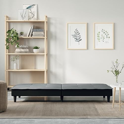 Sofá cama de tela gris ideal para salones y oficinas 4