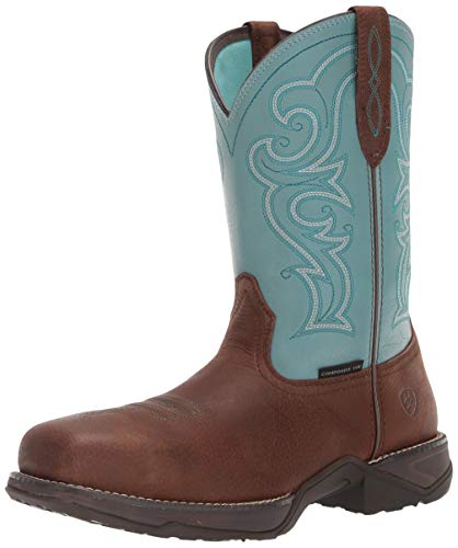 Ariat Women's Women's Anthem Comp Toe Western Boot, Latigo Brown, 7 C US