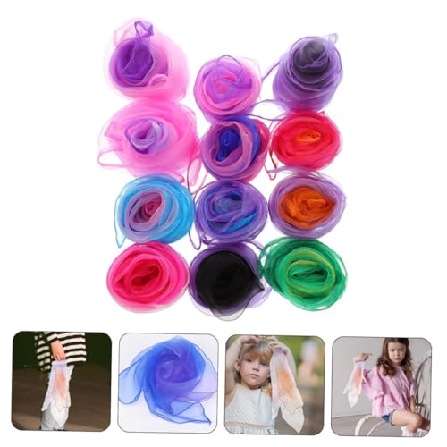 15pcs Colorful Square Juggling Dance Scarves for Boys and Girls Performance Play Props for Music Movement and Rhythm Activities3