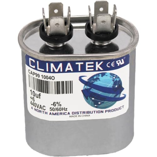 ClimaTek Oval Capacitor - fits Payne # P291-1003 | 10 uf MFD 370/440 Volt VAC
