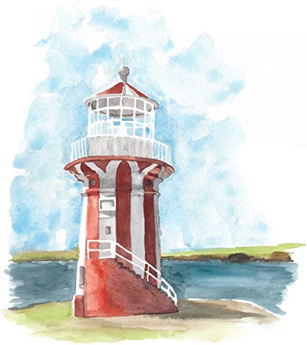 Affiche sur toile encadrée Lighthouse III Naomi McCavitt 84x74 cm