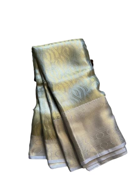Party Wear Semi Kanchivaram Same Pallu Silk Sarees Banarasi Soft Cotton Silk Sarees | Designer Pallu | Designer Blouse-image-28
