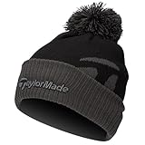 TaylorMade Golf Men's Standard Bobble Beanie, Black