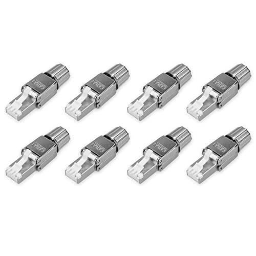 Connecteurs RJ45 Cat6A anti-traction lot de 8 prises blindées Ethernet