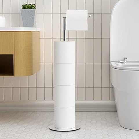 Stainless Steel Freestanding Toilet Roll Holder Cover