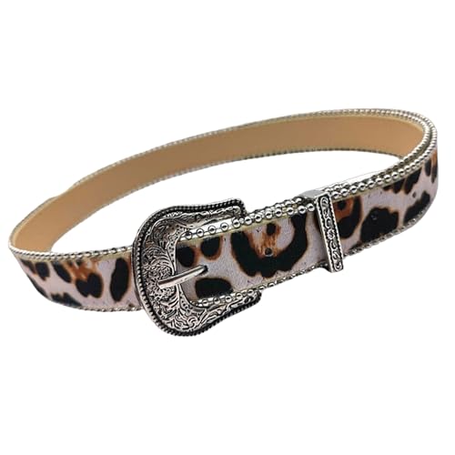 Unique Pattern Belt Stylish Leopards Velvets Waist Belt Jeans Decorative Punk Waistband For Stylish Outfit