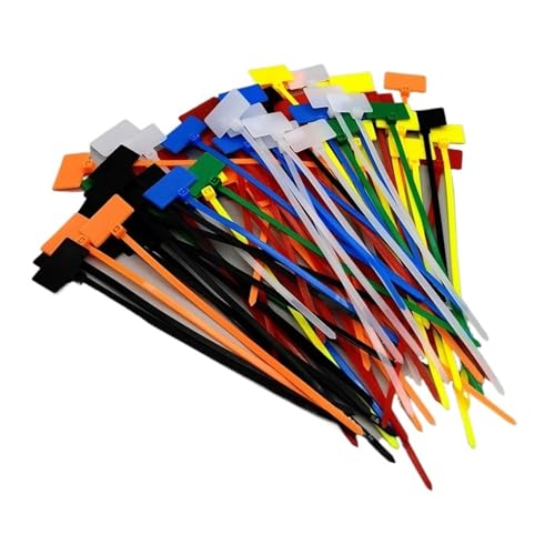 Attaches de câbles orange en nylon autobloquant pour bureau et maison - Lot de 50 pièces