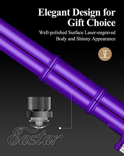 Image of Eastar 16-Key Closed Hole C Flute Kids Beginner, Purple Full Kit, EFL-1Pu