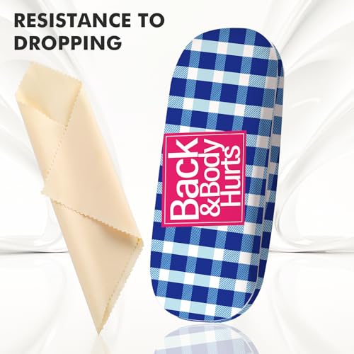 Image of Glasses Case Hard Shell,Portable Protective Eyeglasses Case, Eyeglass Holder Box with Cleaning Cloth, for men women