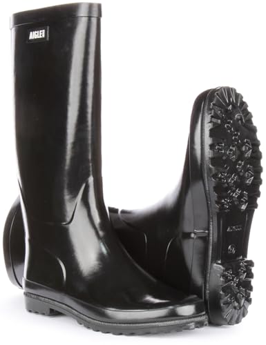 Aigle Eliosa Damen Regenstiefel, schwarz, 39 EU