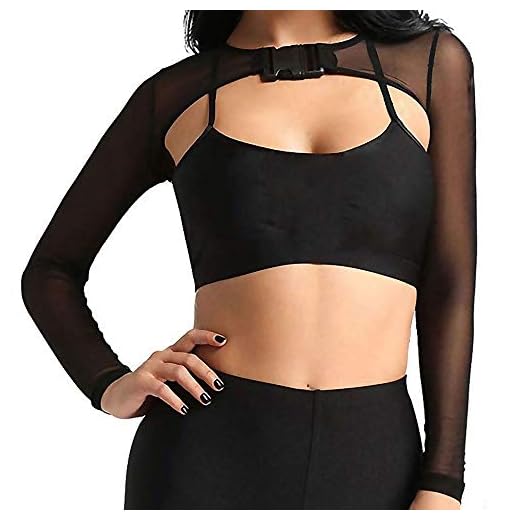 Ypser See Through Mesh Crop Top Sheer Open Front Shrug Fishnet Cover Ups with Buckle Black