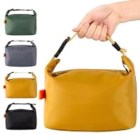 Viiotu Insulated Lunch Bag for Men & Women - Waterproof Oxford Lunch Cooler Bag with Long-Lasting Insulated, Reusable Lunch Tote for Work, Office, Picnic, Travel (Yellow)