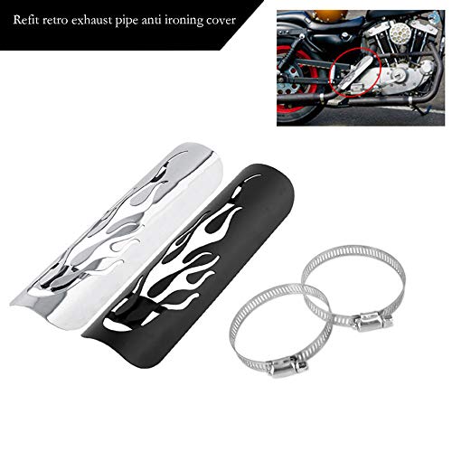 RuleaxAsi Tubo silencioso de escape da motocicleta Substituição do protetor de tampa do protetor de