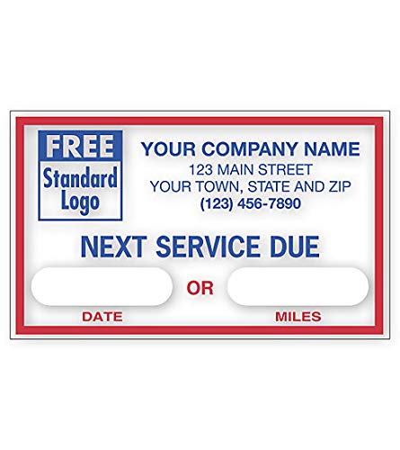 5Forms 1690A Static Cling Windshield Labels Next Service Due 2 1/2 x 1 1/2