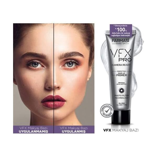 Farmasi-VFX-PRO-Camera-Ready-Perfecting-Make-up-Primer-25-ml083-floz Farmasi VFX PRO Camera-Ready Primer Face Makeup, Advanced Pore Minimizer for Dry, Oily, or Combination Skin, Silky Smooth Skin Revitalizer with Oil-Free Support, Leightweight and All-day Hold, 25 mL